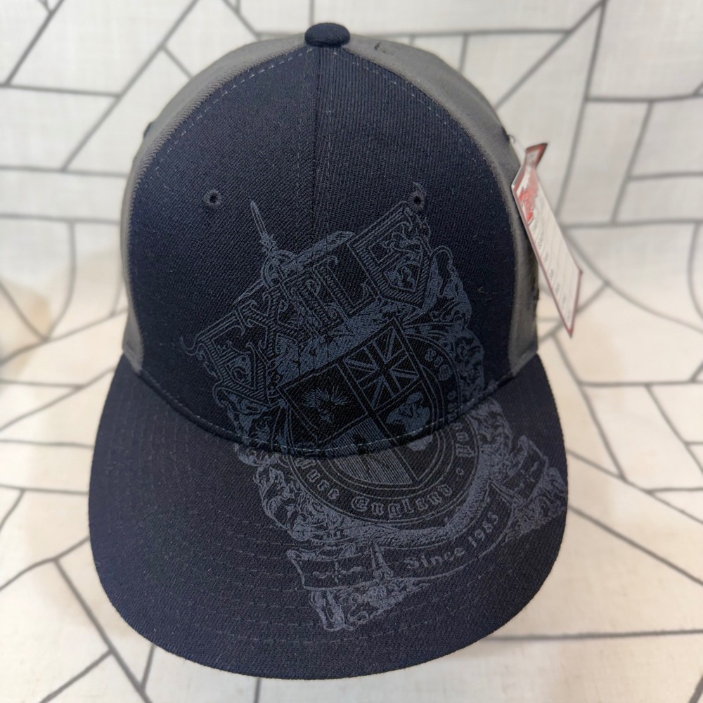 Zephyr Exile Cycles Hat XL Black Grey Z-Fit Flat Bill SAMPLE NWT